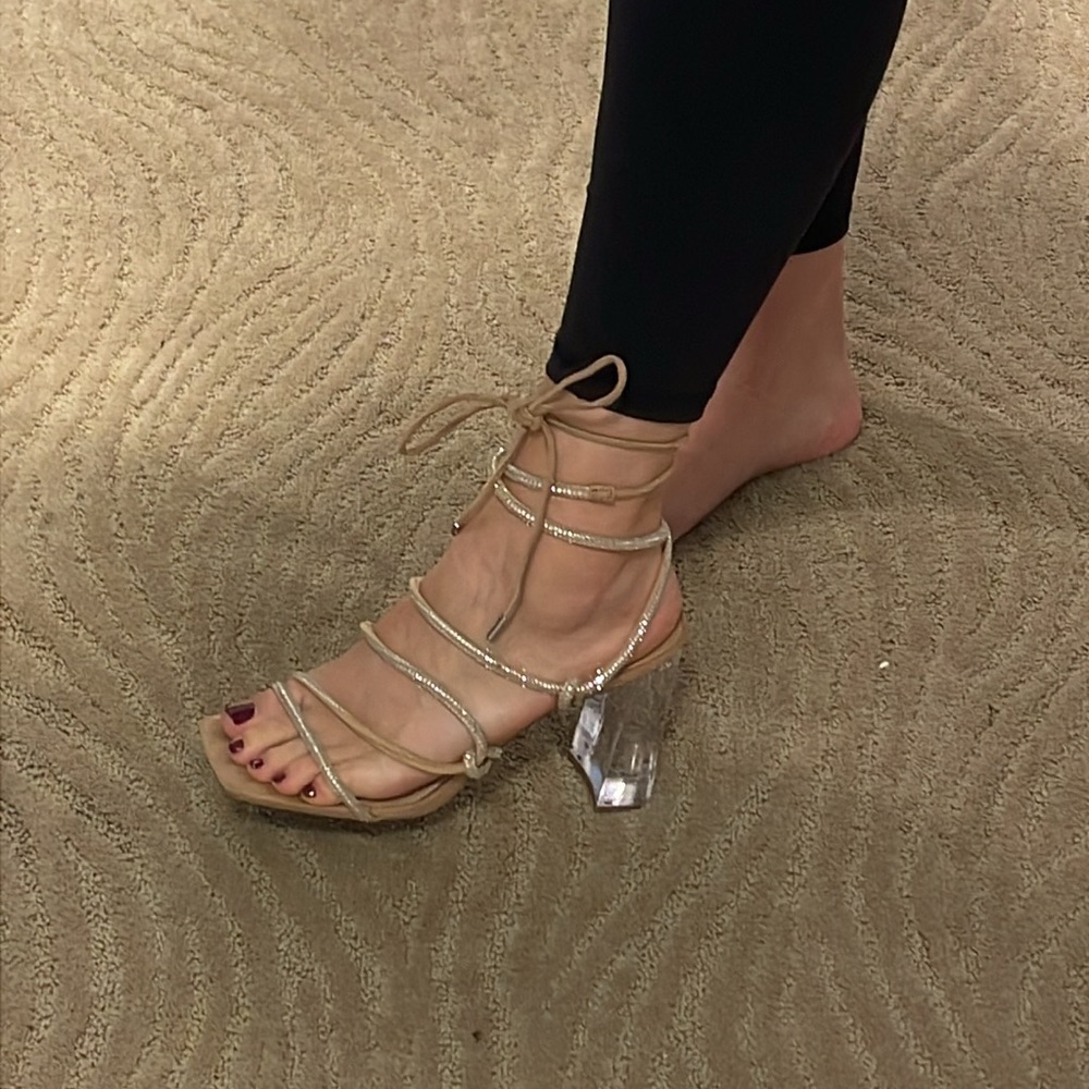Steve Madden Rhinestone Wrap Heels
